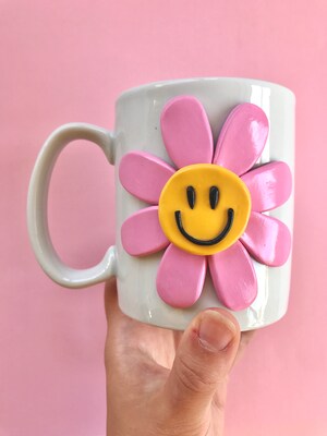 Colorful 3d Coffee Mug, Handmade Ceramic Mug, Rainbow Mug, Modern happy  coffee lover gift, Mushroom Mug, Cute Coffee Mugs, Ceramic Mug